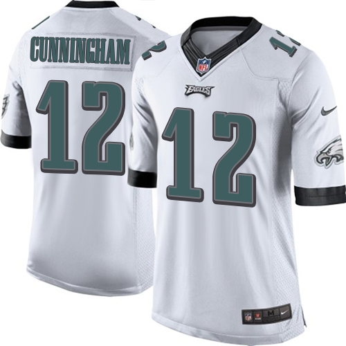 Youth Limited Randall Cunningham Nike Jersey White Road - #12 NFL Philadelphia Eagles